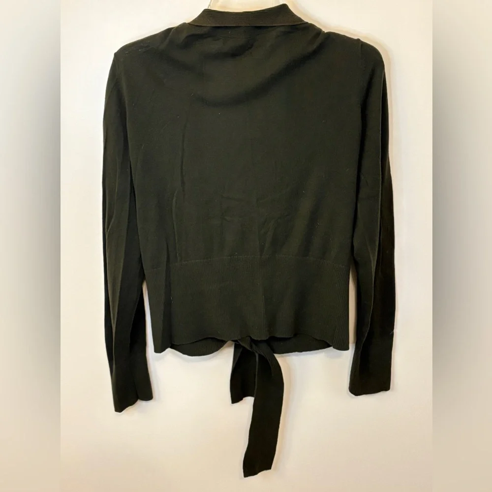 GAP Green Cardigan Sweater Wrap-Style Knit - Picture 4 of 9